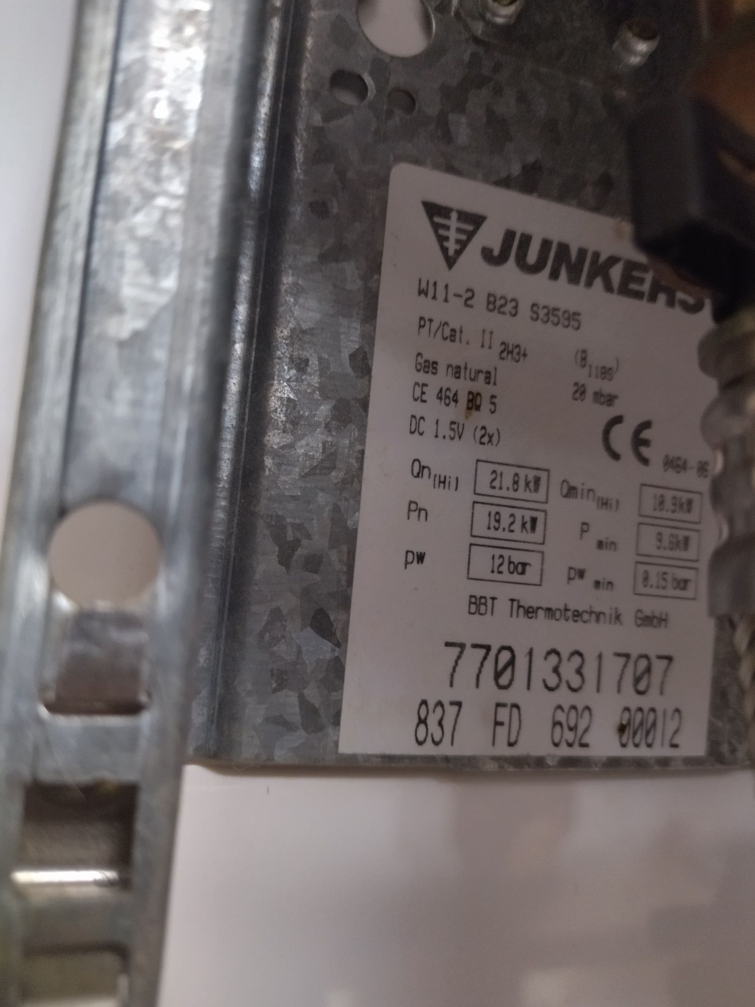 Esquentador Junkers gás natural