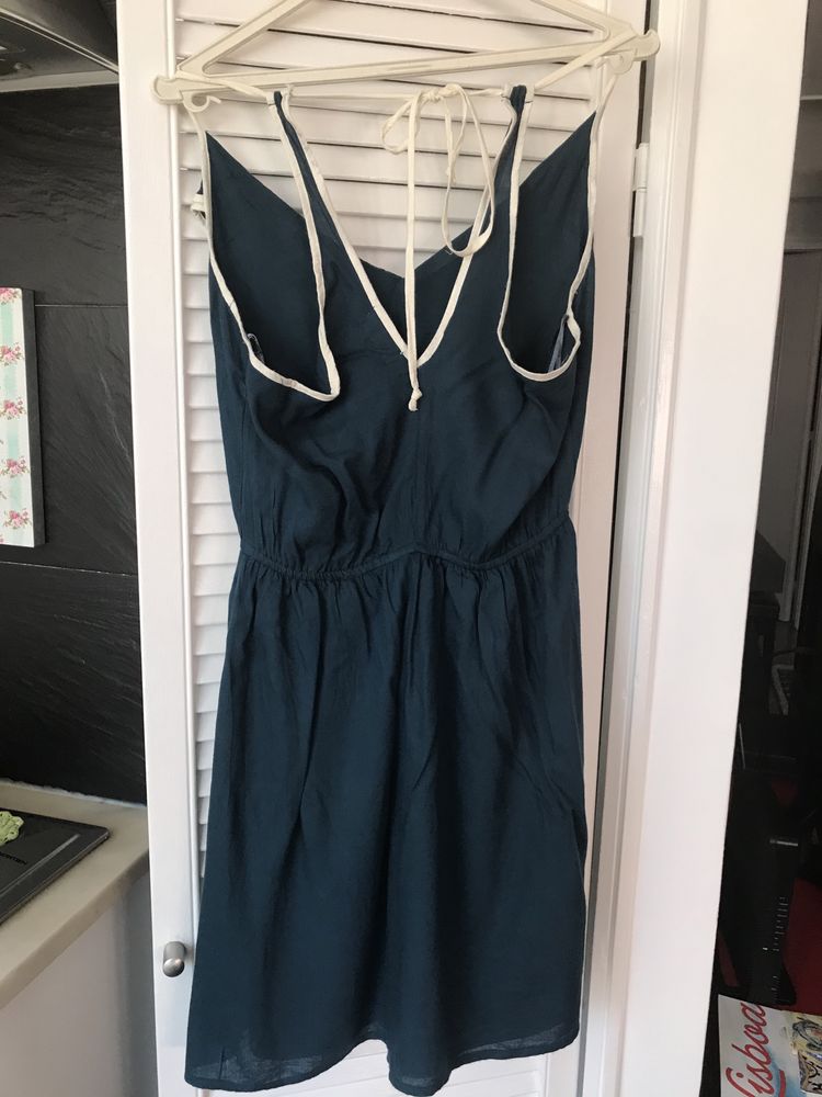 Vestido Pull and Bear, azul turquesa primavera- verao Tam L