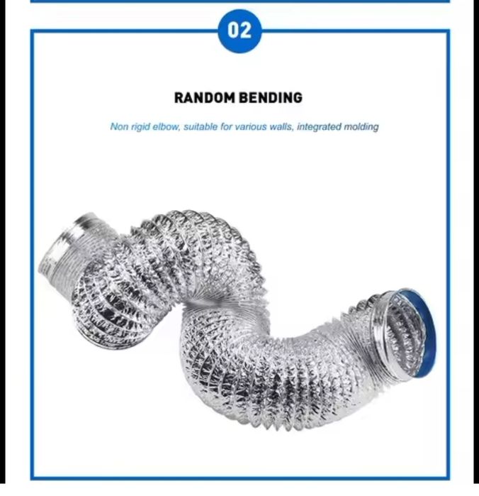 Вентиляційна гофра алюмінієва 153мм 3м