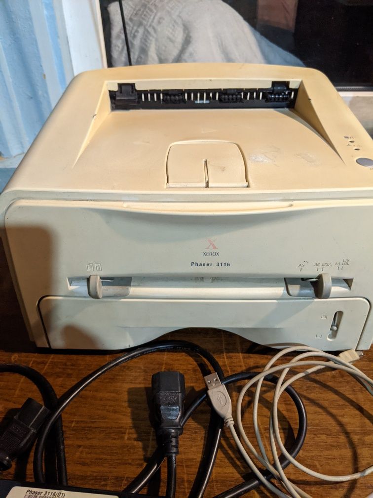 Принтер phaser 3116 сканер benq 5150c + картридж+кабеля одним лотом
