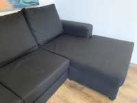 Sofa Preto com Chaise Long