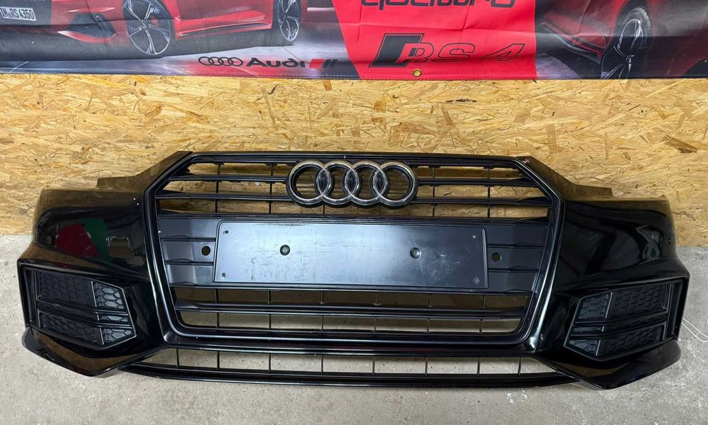 Zderzak przedni kompletny Audi A4 B9 16-20 S-line Black 4xpdc grill