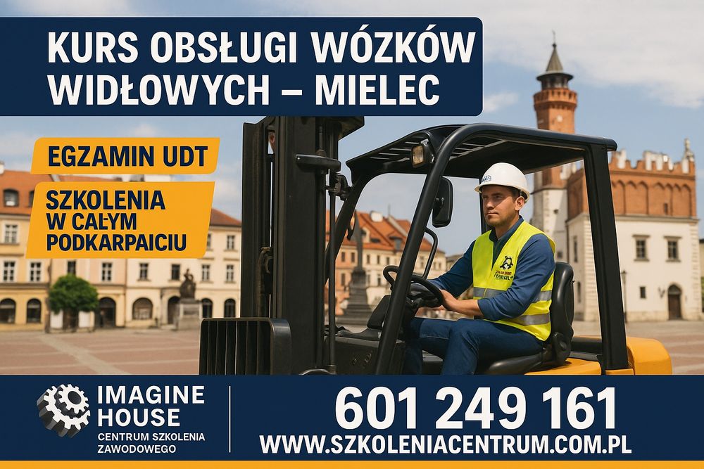 Kurs operator wózki widłowe ładowarki żurawie HDS zwyżki pilarki dzwig