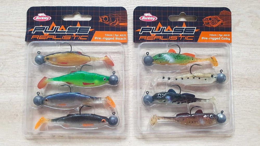Zestaw uzbrojonych gum BERKLEY Pulse Realistic Roach 7cm i Goby 7cm