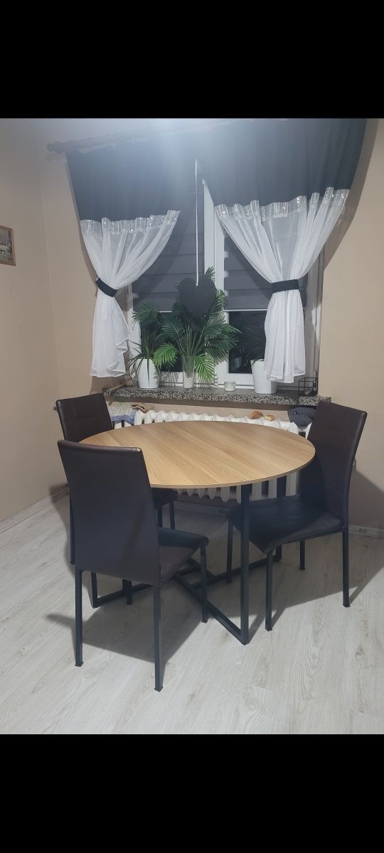 Okrągły stół sprzedam 120cm dąb artistan-  black