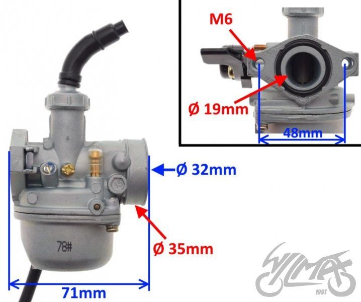 Gaźnik cross 110 quad 110 quad 125 atv lifan loncin kxd bemi kayo zipp