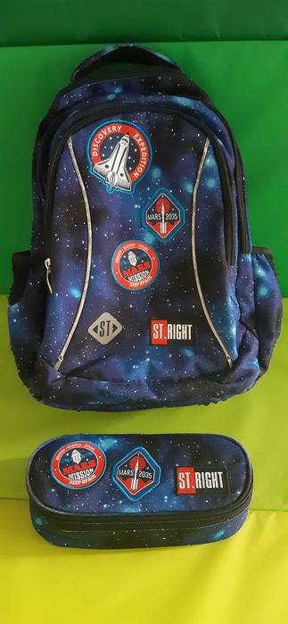 Plecak szkolny wraz z piórnikiem klasy 1-3 ST.RIGHT  St.Majewski