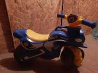 Мотоцикл-беговел "Полиция", синий с желтым - Doloni