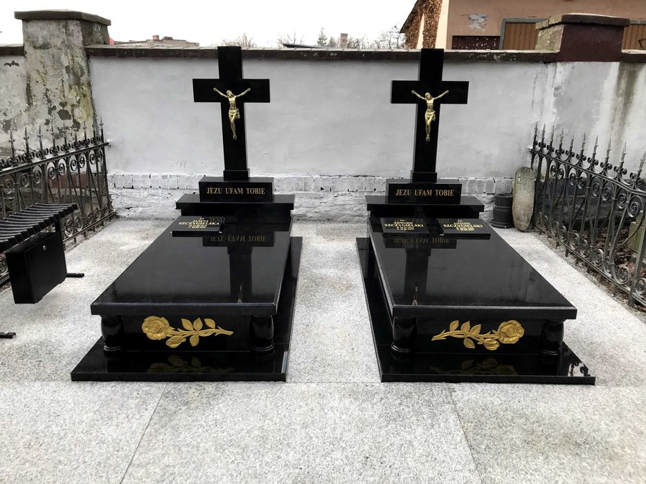 Nagrobek granitowy GRUBE ELEMENTY BRYŁA