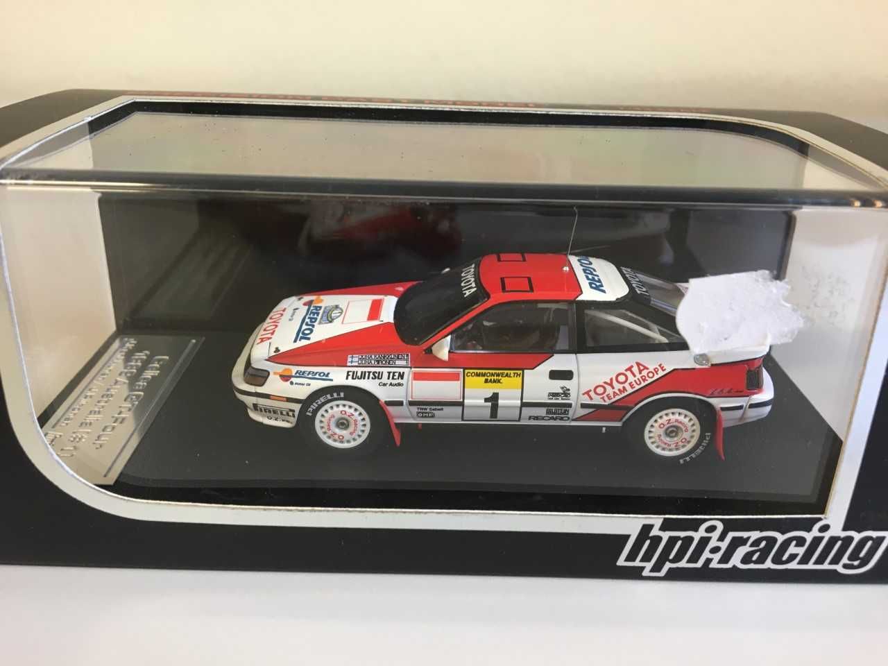 Miniaturas HPI 1/43 de rally WRC Lancia Subaru Toyota