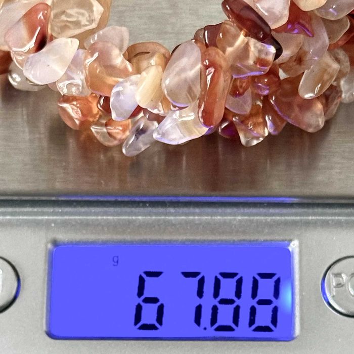 Szeroka bransoletka z naturalnym Karneolem z lat 70-tych z Londynu