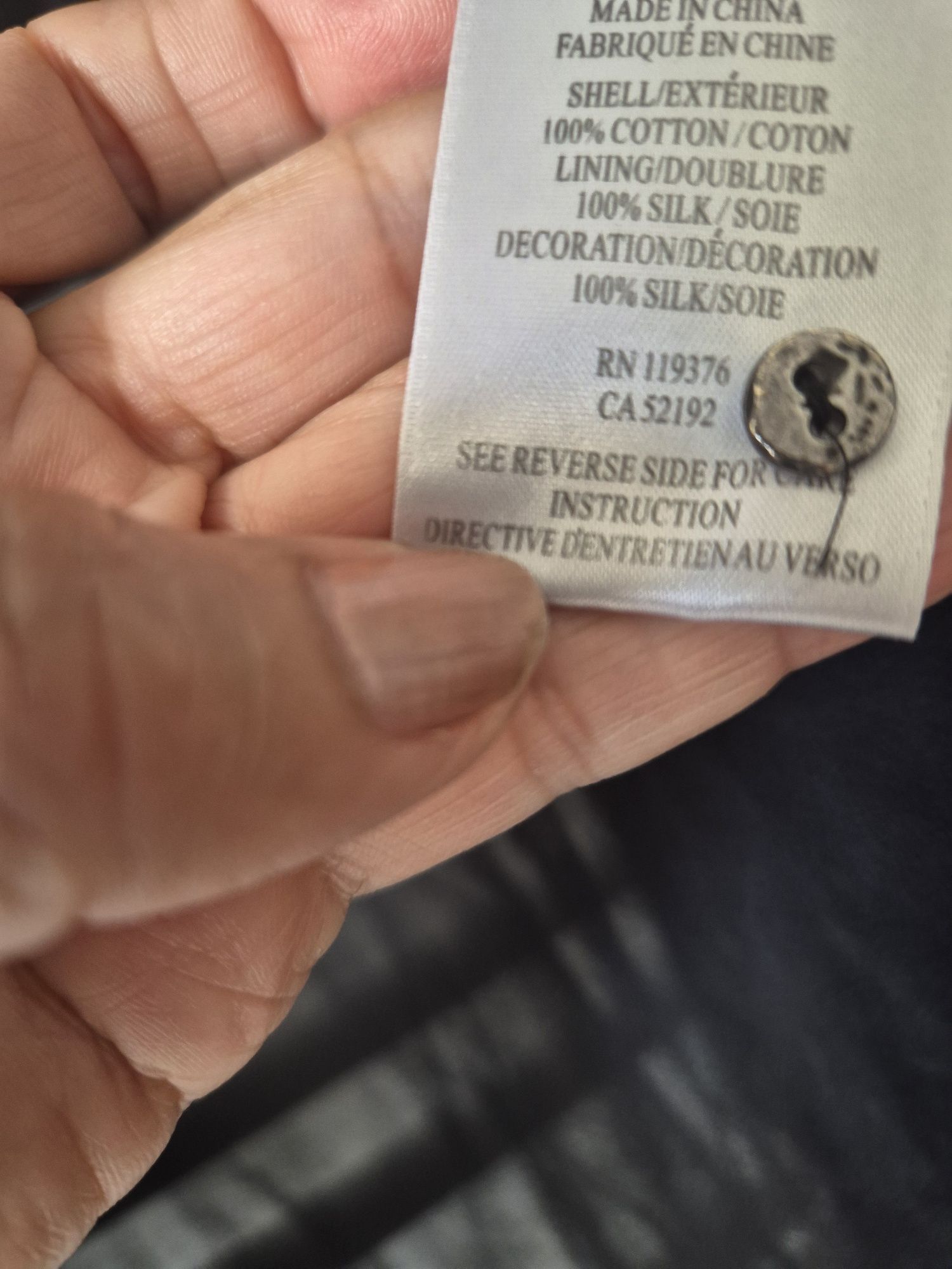 Długa czarna koszula jedwab+bawełna rozm.S