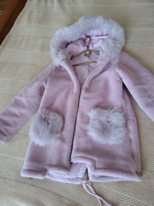 Теплюща зимова куртка-пальто в ідеалі р.146/150