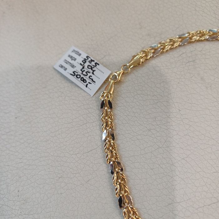 Złota kolia wyrób Włoski pr 585