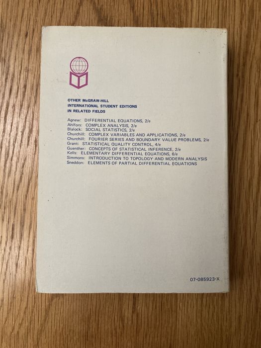 Livro “Operational Mathematics” de Rael V. Churchill