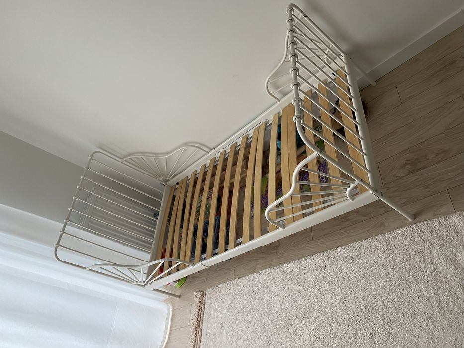 Lozko Ikea Minnen Biale
