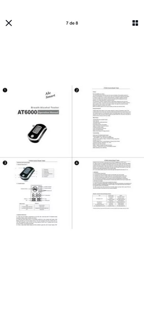 Teste de alcoolémia - máquina testar grau de alcoolémia - AT6000 Nova