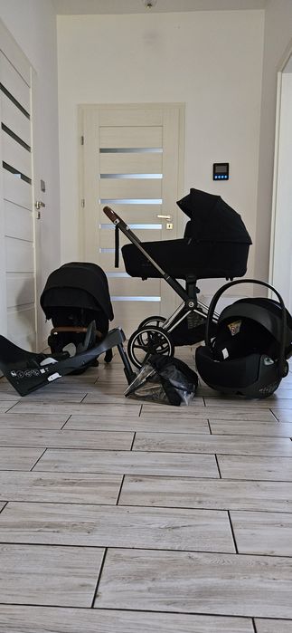 Wózek Cybex Priam 4.0 w zestawie 2w1 lyb 4w1 z bazą obrotową Cybex.