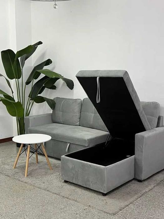 Sofá cama cinza com baú SÓ 370€ - entrega gratuita