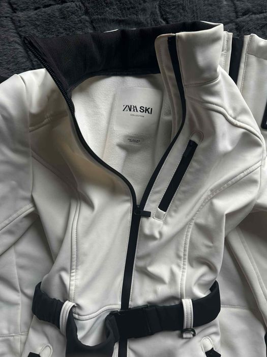 Kombinezon zimowy narciarski bialy zara ski