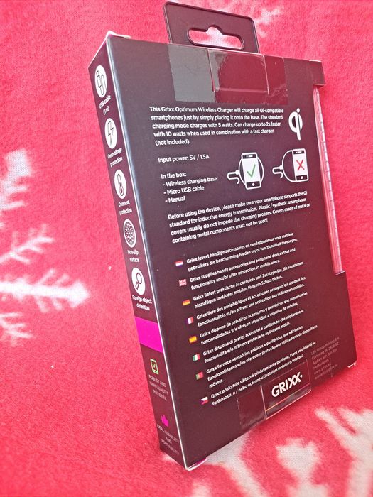 Ładowarka indukcyjna GRIXX Optimum 10W Czarny