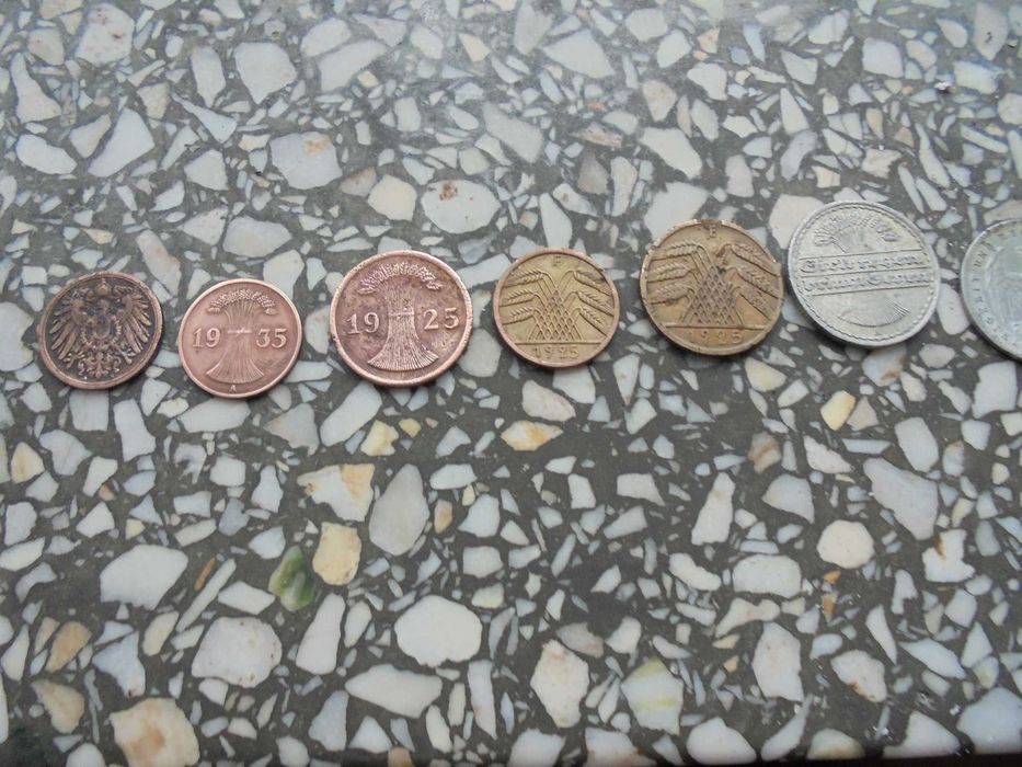 Zestaw  7 monet niemieckich przedwojennych od 1906 do 1935