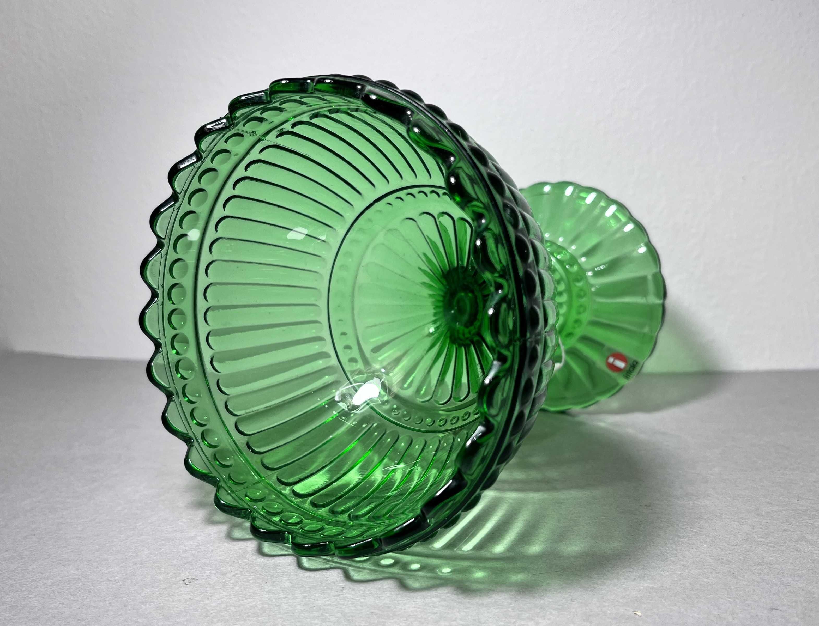 PRZECENA Szkło cukiernica pucharek Iittala Marimekko Finlandia zieLEŃ