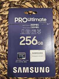 Samsung PRO Ultimate karta microSD 256 GB + adapter SD (Nowa/Otwarta)