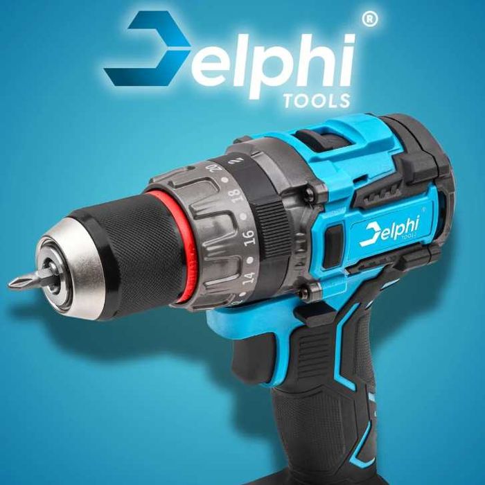 Wiertarko-wkrętarka akumulatorowa 18V 4Ah udarowa bezszczotkowa Delphi