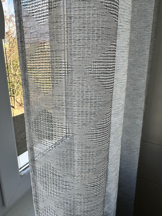 Niebieskie zasłony na przelotkach 2x235x130