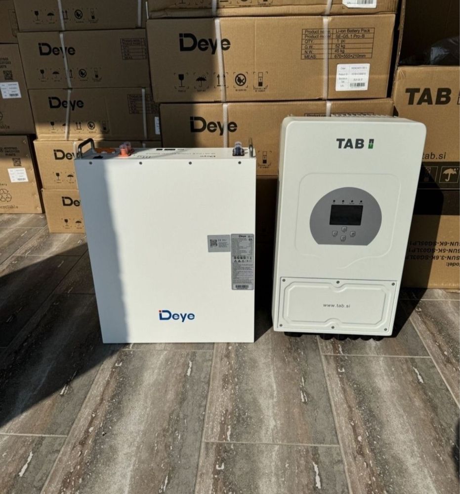 Інвертор гібридний Deye 5kw 6kw 8kw 10kw 12kw Акумулятор Deye