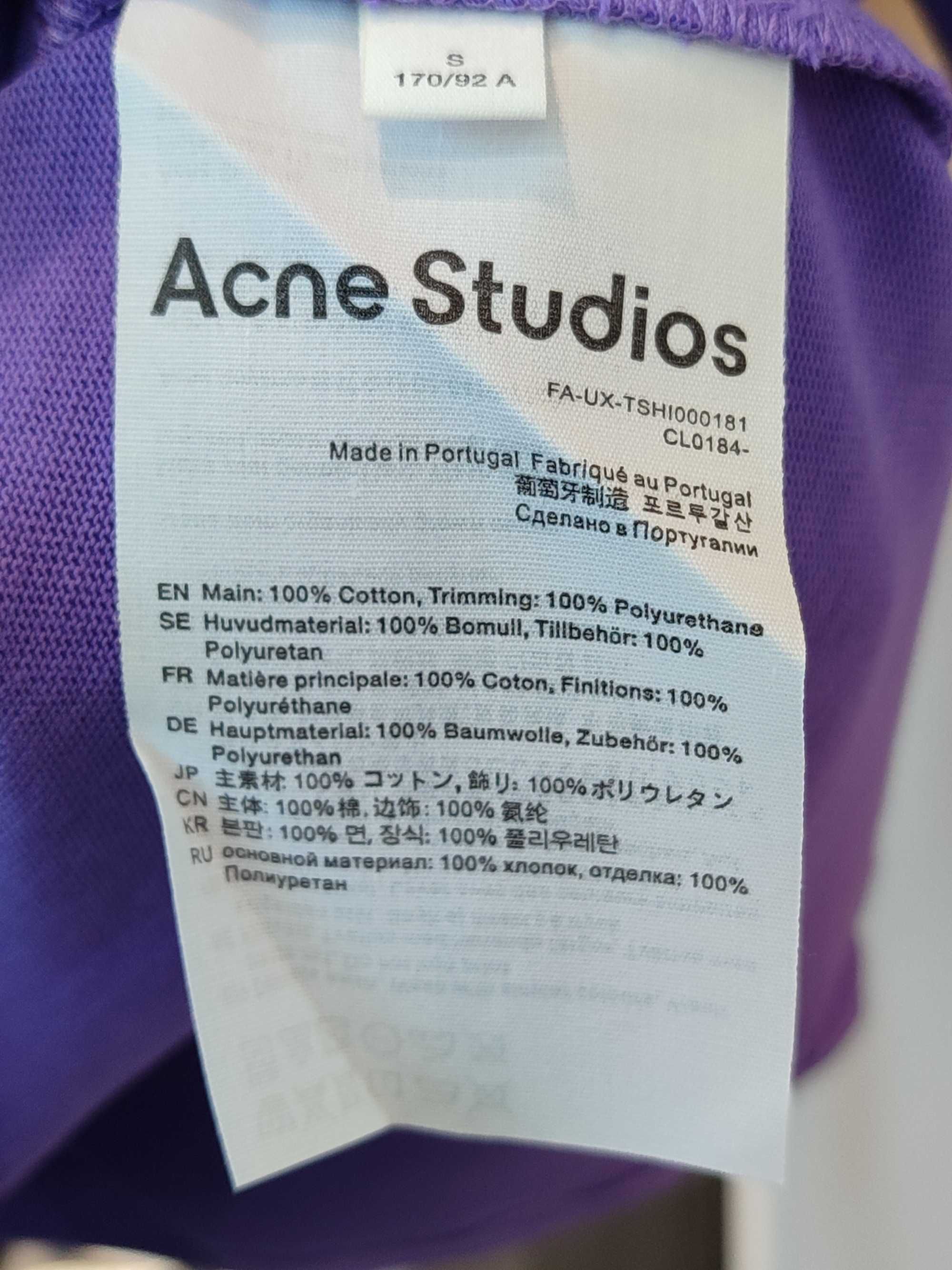 Футболка Acne Studios Inflatable Patch T-Shirt Iris Purple