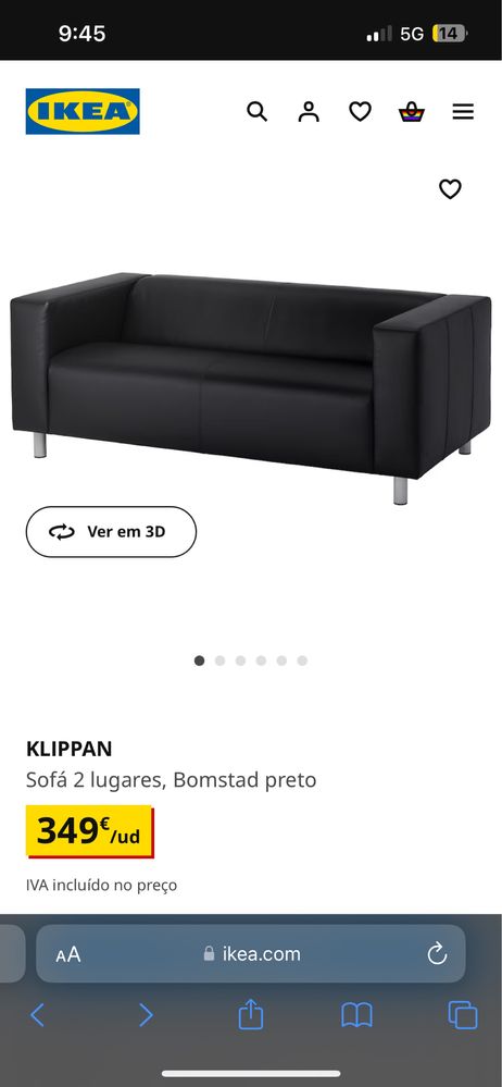 Sofa Klippan IKEA