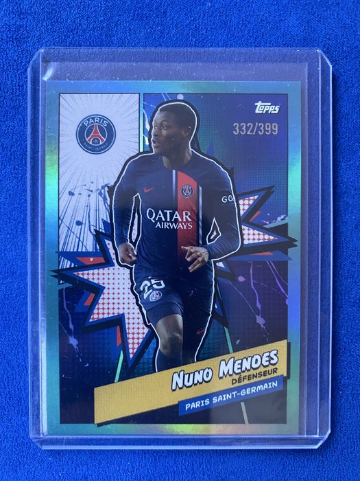 Carta Nuno Mendes /399 Green 2023 Topps PSG