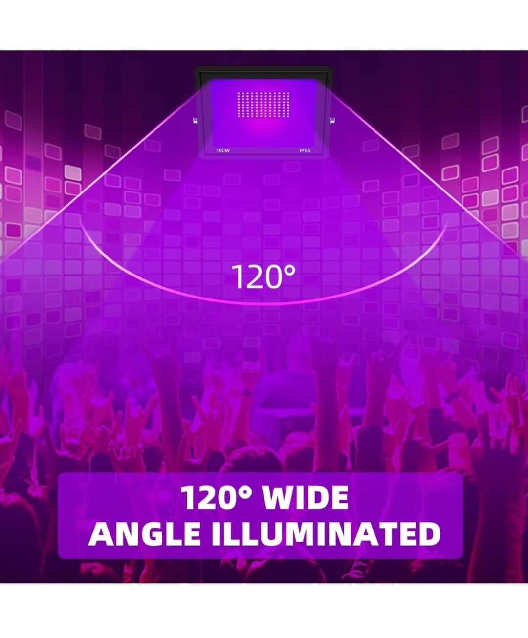 Viugreum 3 Jasność LED UV Blacklight 100 W
Reflektor zewnętrzny IP66 W