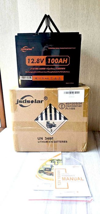 Новые аккумуляторы jsdsolar LiFePO4, класс A 100ah