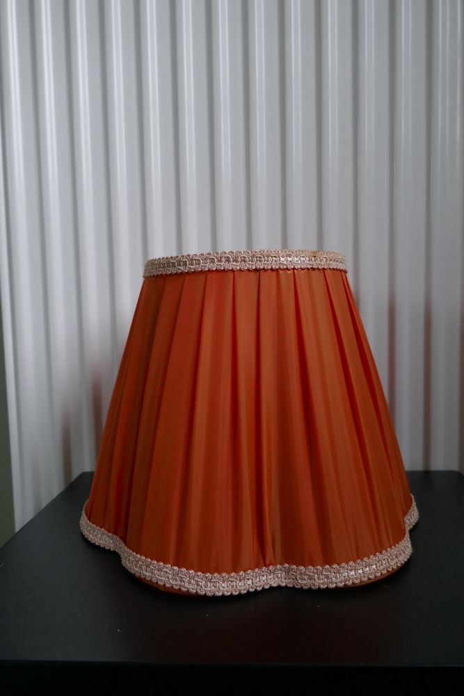 Plisowany klosz abażur do lamp oryginal z prl vintage