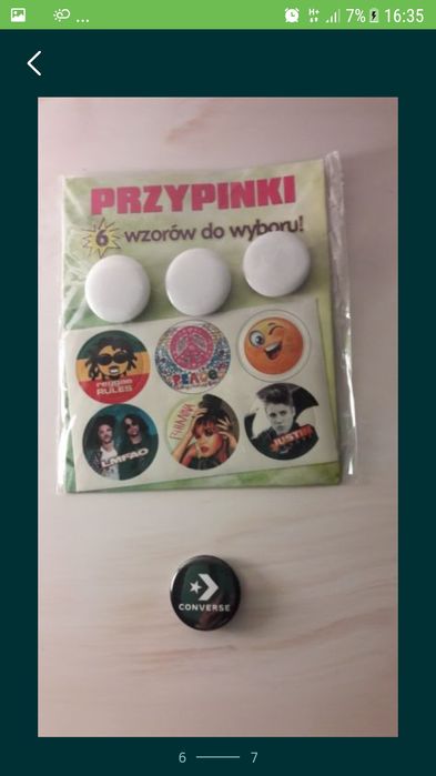 Przypinki na torbę,ubranie i naklejki na paznokcie