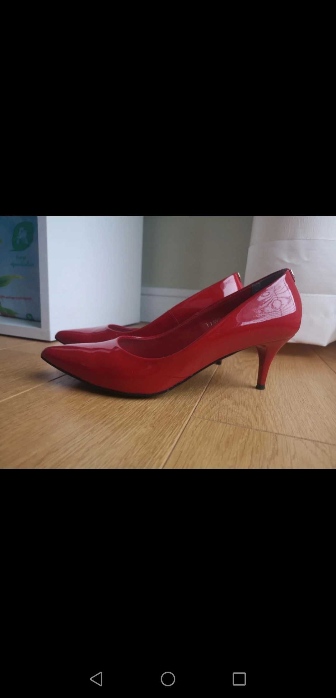 Nowe, czerwone, skórzane buty SALA rozmiar 38.5