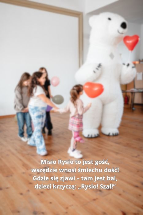 Duzy Biały Miś "MIŚ RYŚ"