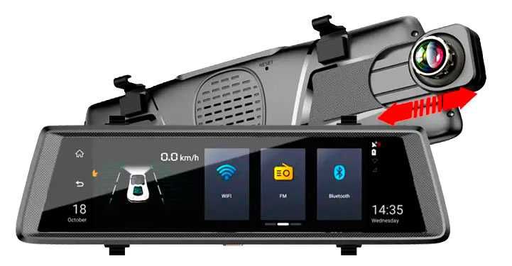V4 4G дзеркало-реєстратор 10"  DVR  з GPS, WiFi, ADAS, Android