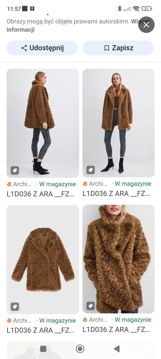 Futro sztuczne Zara