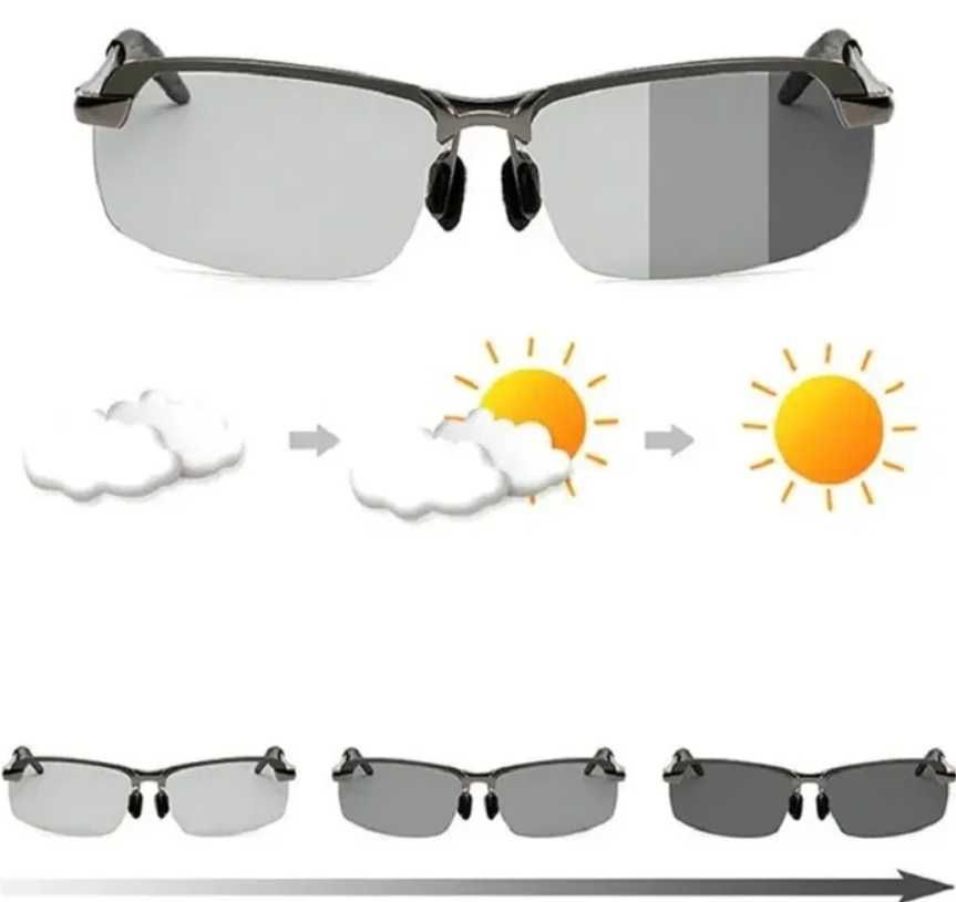 Przeciwsłoneczne Fotochromowe okulary męskie