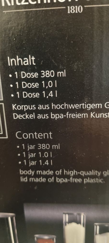 Zestaw 3 sztuk szklanych pojemników na żywność Ritzenhoff Breker