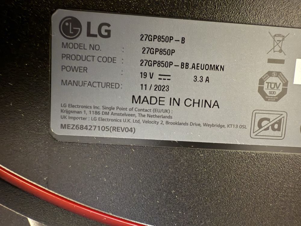 Monitor LG 27 cali 180Hz FreeSync G-Sync