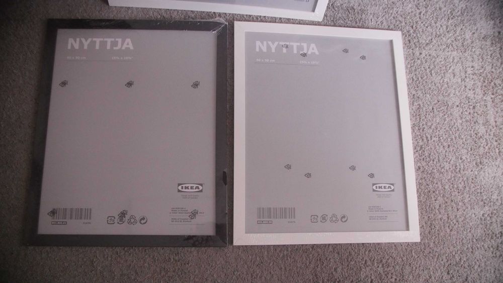 Ramka Ikea Nyttja 40x 50 biała i czarna - 3 szt.