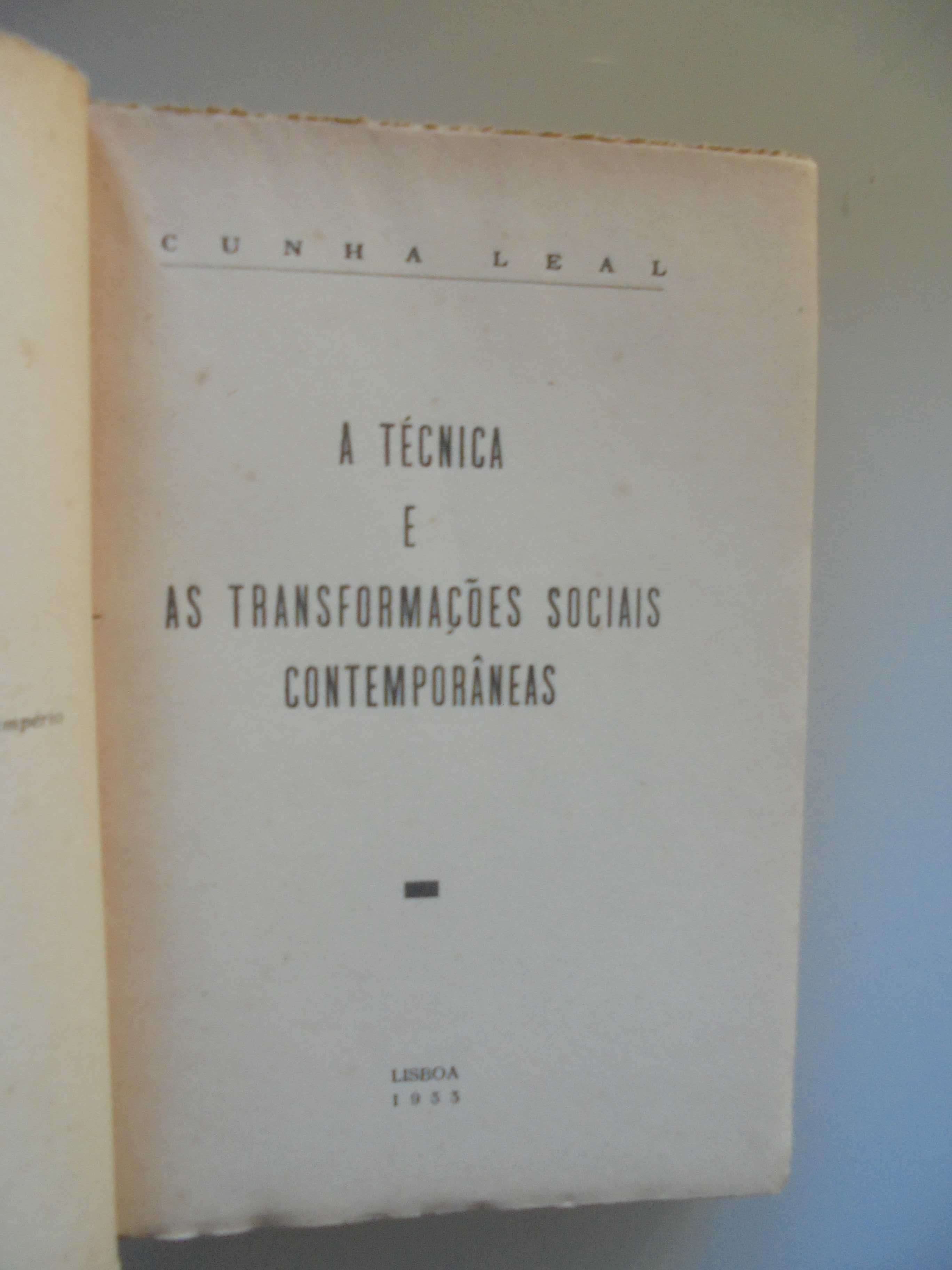 Leal (Cunha);A Técnica e as transformações Sociais Contemporâneas
