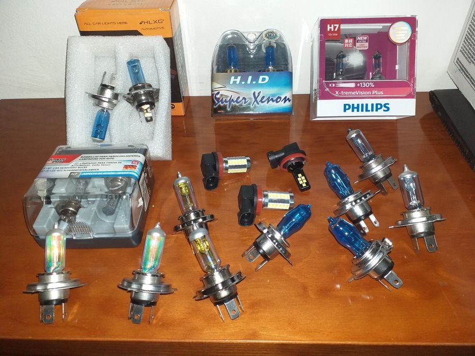 Varias lâmpadas H4, H7, H1, h11