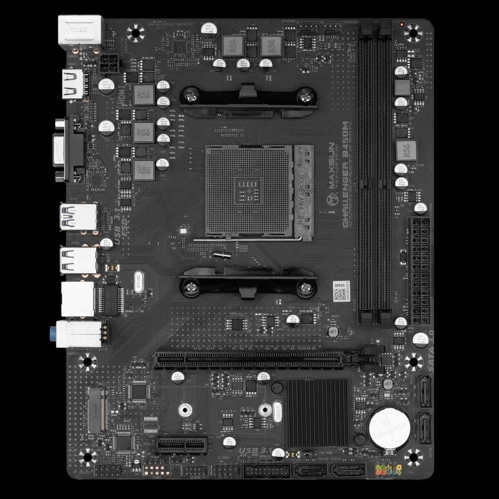 Материнська плата AM4 (B450) Maxsun Challenger B450M, B450, 2xDDR4