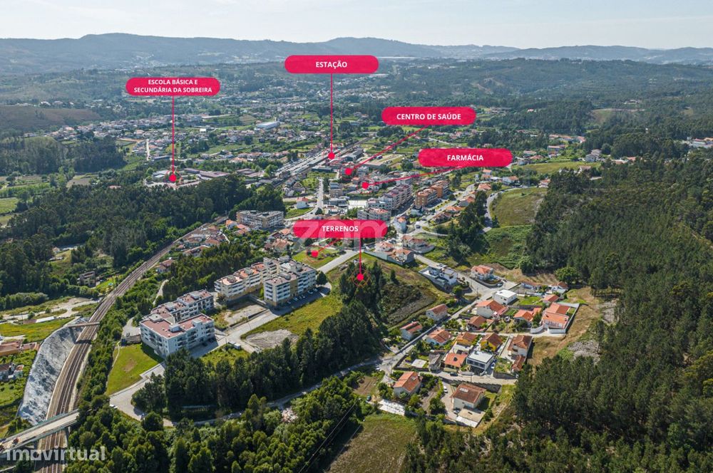 Terrenos Urbanos 7.959m² p/ Construção em Sobreira | Paredes